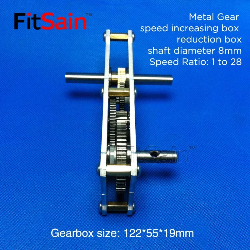 Gear Reducer Accelerator 1 to 28 Metal Speed Up Box Large Torque