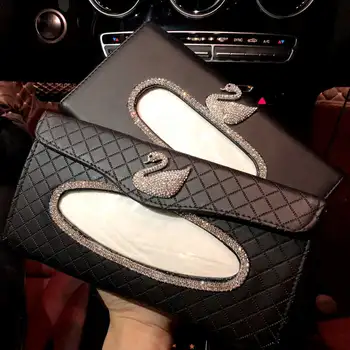 

Car tissue box hanging sun visor car tissue box car interior car tissue box studded swans