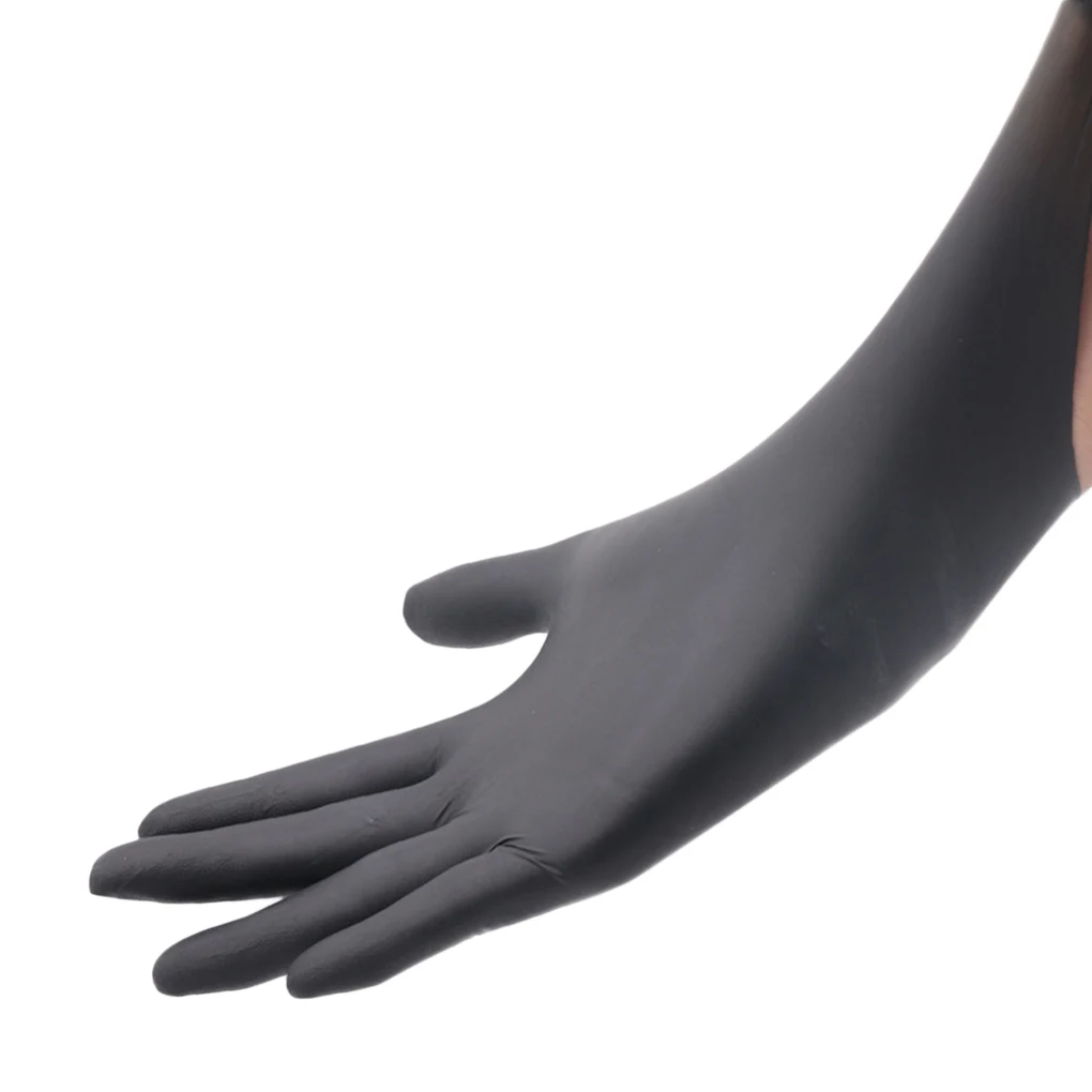Одноразовые латексные перчатки черного цвета, садовые перчатки для дома, резиновые перчатки для уборки или чистки, Универсальные перчатки для еды