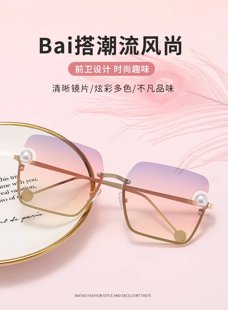 Pearl Square Sunglasses Women Sun Glasses Vintage Small Frame Luxury Brand Designer Men Eyeglasses Retro Shades Sun Glasses NX