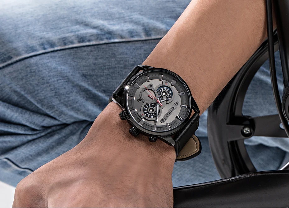 olhos qualidade um à prova dwaterproof água relógio redondo reloj hombre