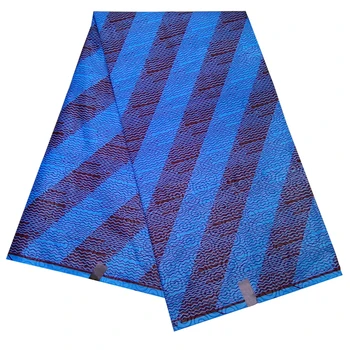 

Blue Nice Ankara Print Fabric Wax Dutch 2019 African Wax Cloth Dutch Wax Style Fabric