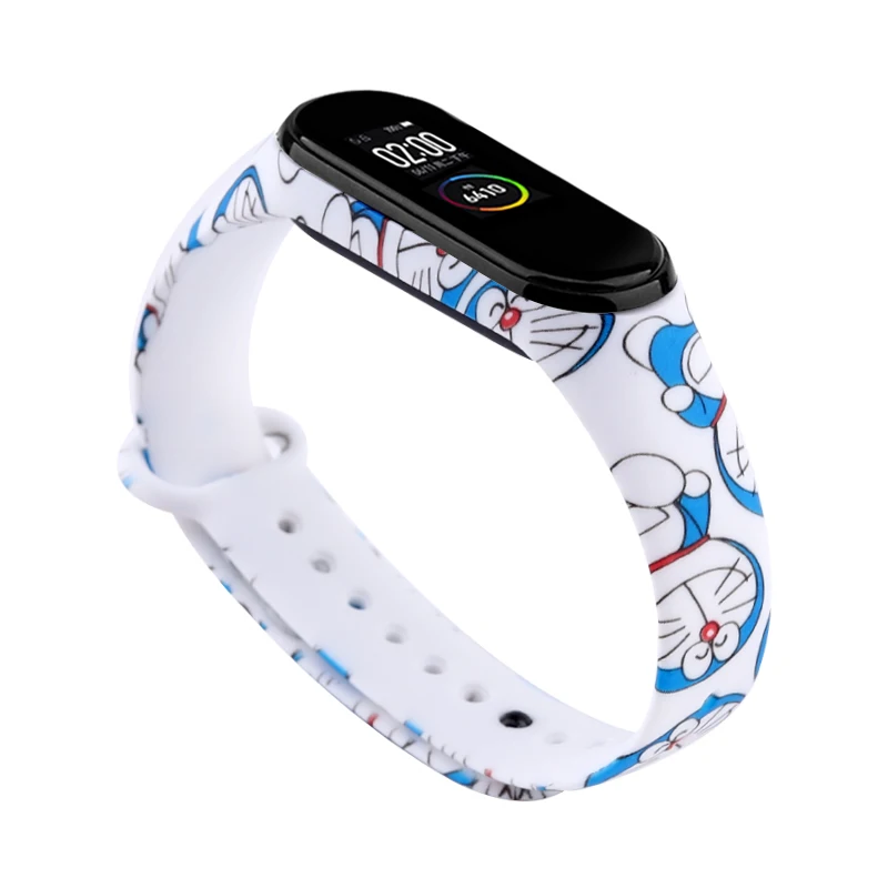 7385 Для Mi band 4 3 ремешок силиконовый ремешок с принтом для Xiaomi Mi Band 3 Заменить браслет камуфляж для браслета Mi band 4 - Цвет ремешка: 7385