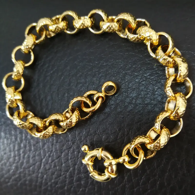 Ladies 9ct Yellow Gold Belcher Bracelet PreOwned