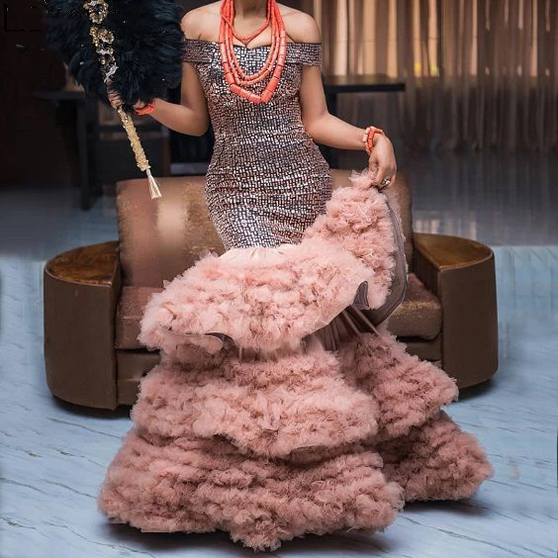 fur prom dress