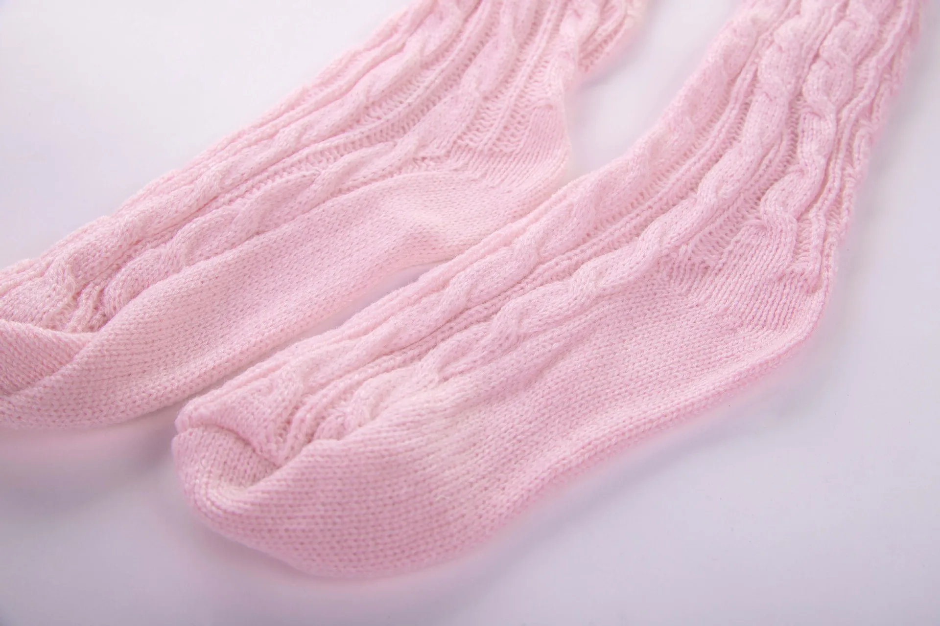 Mooirue осень зима вязаные Длинные Носки Женские однотонные 75 см теплая уличная одежда серый розовый Повседневные Гольфы женские