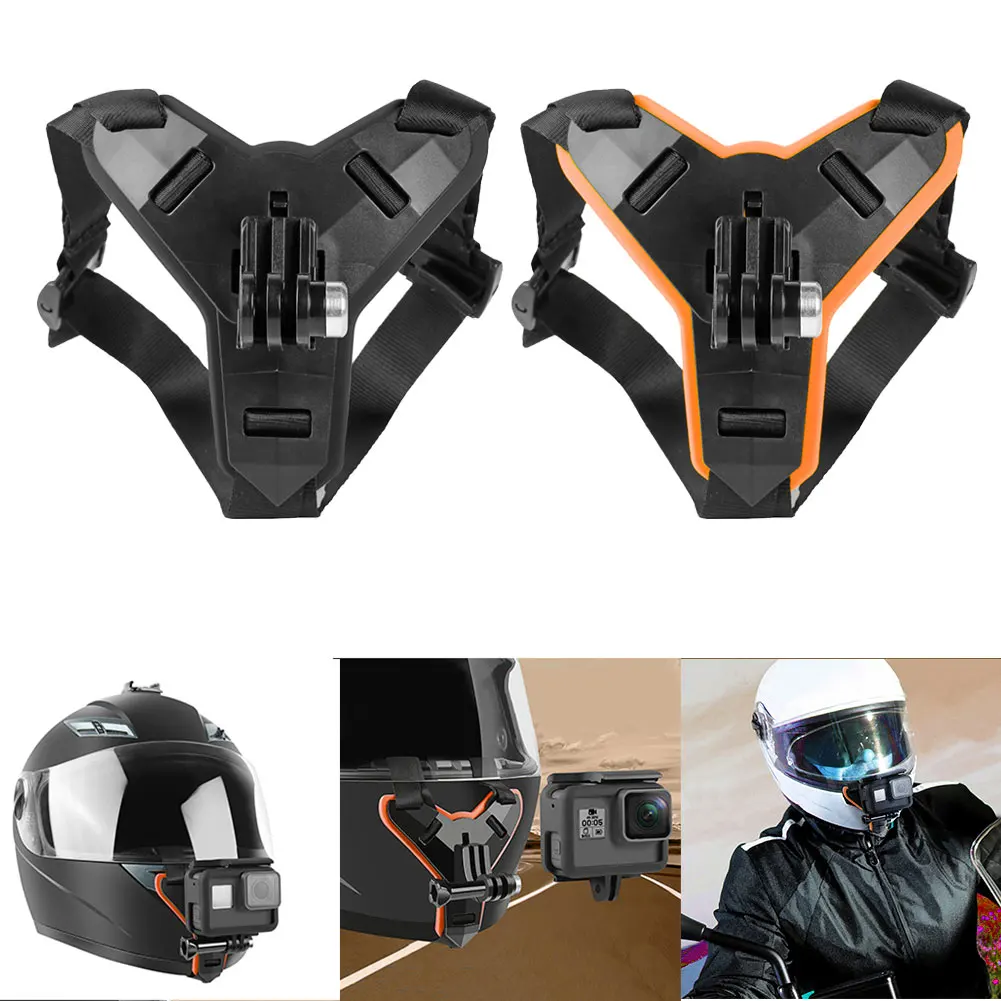Soporte de montaje en barbilla para casco de motocicleta accesorios de cámara de acción para Gopro Hero 5/6/7