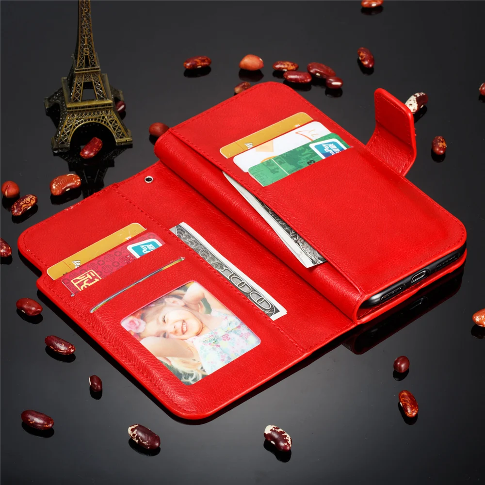 Роскошный кожаный чехол-книжка с бумажником для Xiaomi mi 8 9 9T CC9E CC9 A3 Lite Red mi 6 6A 7A 8A Note 7 8 Pro Чехол-подставка для телефона Etui