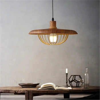 

Modern Simple Industrialstyle Bar Cafe Led Imitation Wood Grain Pendant Light High Quality Aluminum Single Head Art Hanging Lamp