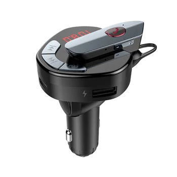 

Wireless USB Car Charger for Mobile Phone Handsfree FM Transmitter MP3 with Wireless Bluetooth Earphone JR Deals