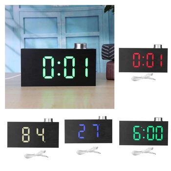 

Digital LED Snooze Electronic Alarm Clock Desk Table Clock Temperature