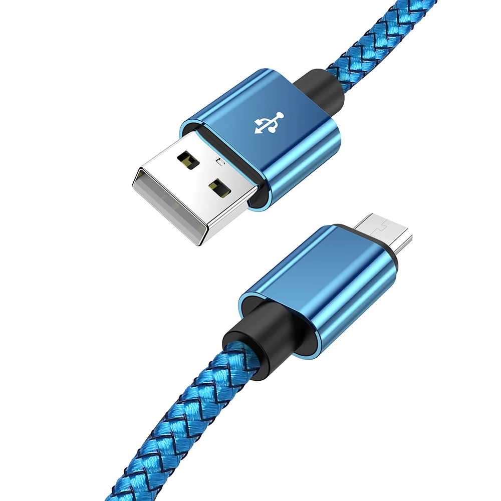 1 м Micro USB Дата-кабель для зарядного устройства для samsung S6 S7 Edge huawei Xiaomi Redmi Note 4 4X Android мобильный телефон шнур Быстрая зарядка - Цвет: Синий
