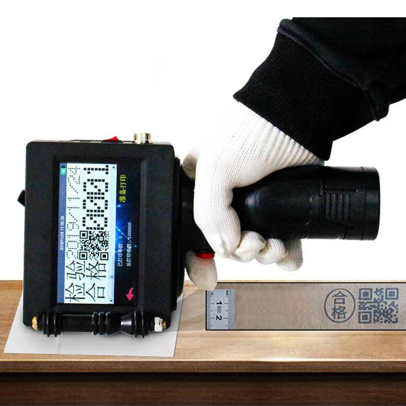 25mm Large font portable hand jet handheld thermal inkjet printer for logo/ expiry date/serial number/label/barcode /qr code