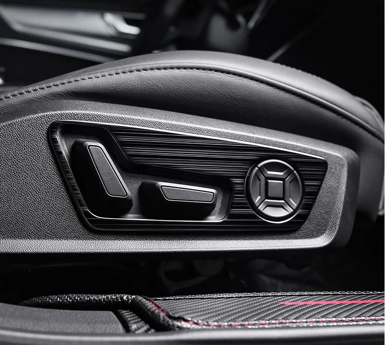 Car Styling Seat Adjust Memory Button Switch Panel Cover Trim Frame Sticker Interior Accessories For Audi A6 C8 2019 | Автомобили и