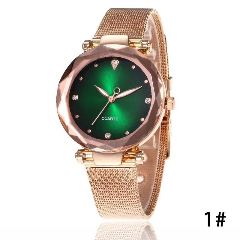 Модные женские кварцевые наручные часы магнитные часы Звездное небо женские наручные часы для женщин reloj mujer relogio feminino - Цвет: 17