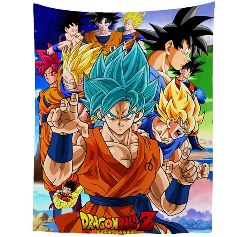 Style 1 Аниме Dargon Ball Z гобелены художественные настенные гобелены постельные покрывала диван-кровать пледы домашний декор - Цвет: Style 1