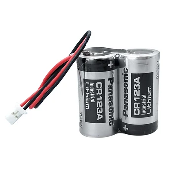 

2PACK/LOT Panasonic CR123A 2CR17335A MR-BAT6V1SET 6V 1400mah Battery Industrial Lithium PLC Batteries with Plug for Video Camera