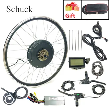 

Schuck Electric Bicycle Conversion Kit 48V1500W REAR FLYWHEEL ebike Powerful Brushless toothless Motor has LCD3 display