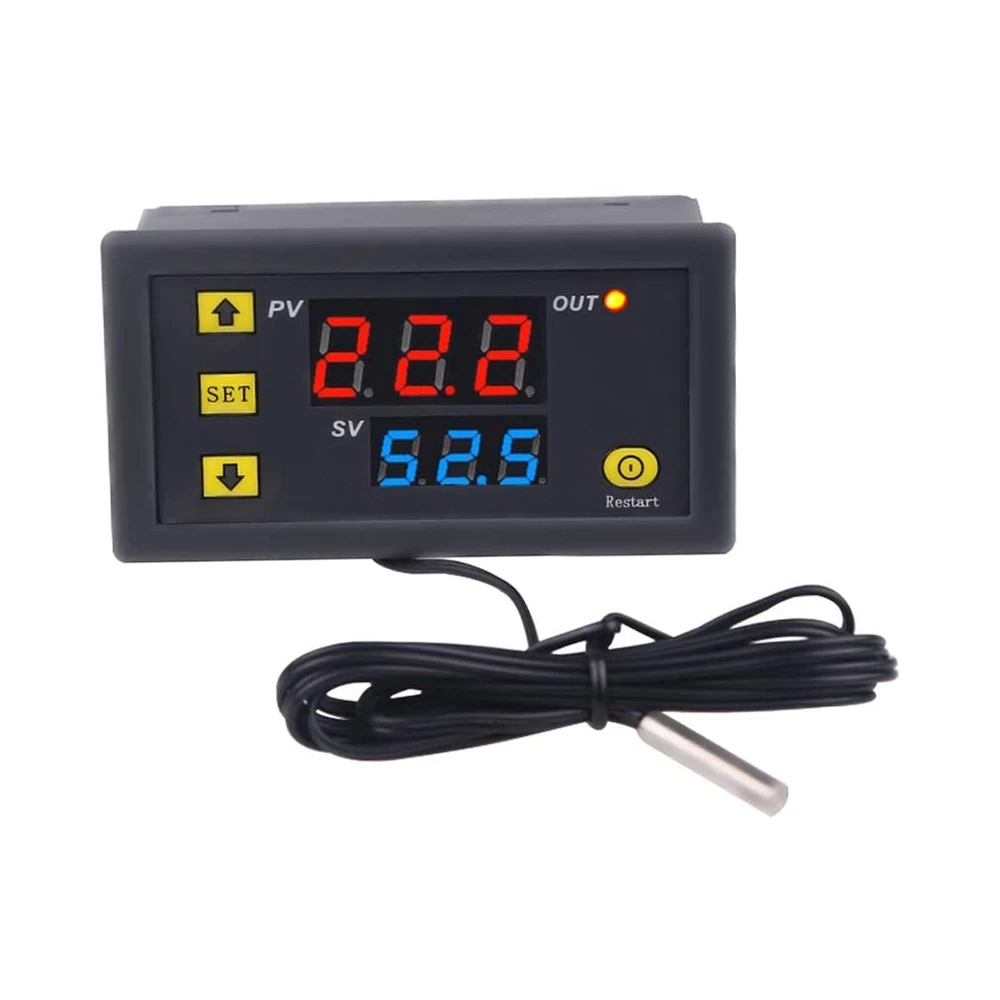 Termostato Digitale W3230 Con Sonda 20A E Display LED - Controllo Temperatura Caldo/Freddo AC110-220V 1500W - 4
