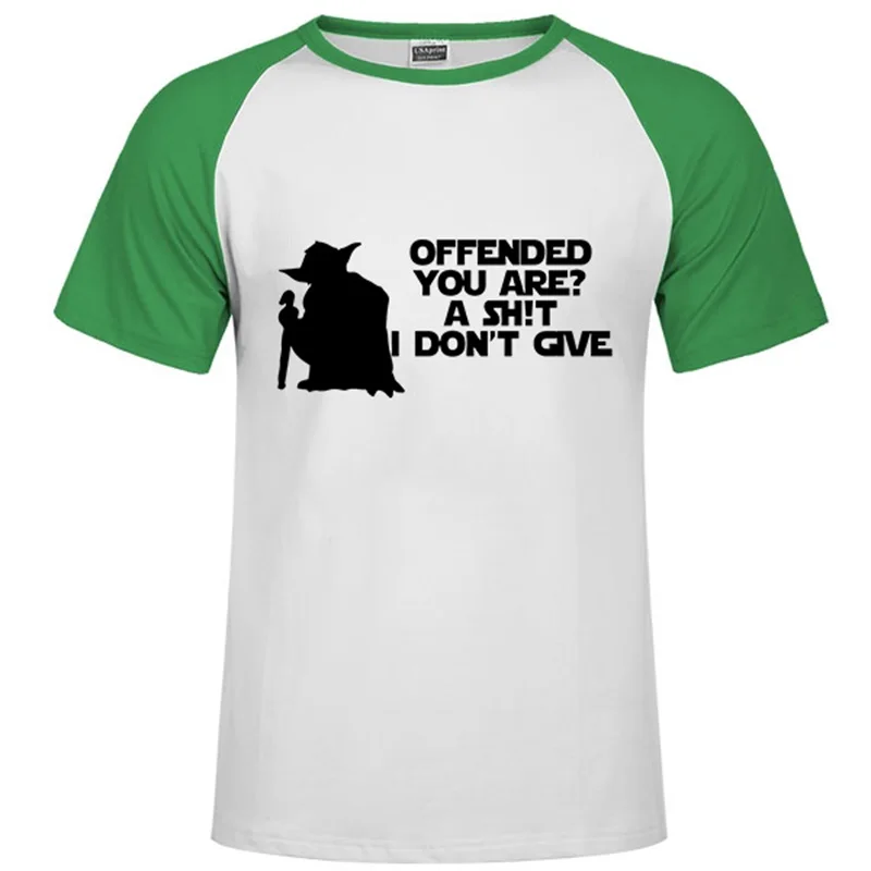 Raglan green 57 Мужская футболка, цельная, модная, Звездные войны, Йода/Дарт Вейдер, уличная футболка, мужская, Harajuku, Покемон, повседневные футболки, маска, футболка - Цвет: Raglan green 57