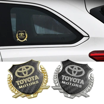 

Metal Carbon Fiber Emblem for Toyota Badge Camry Reiz Yaris Corolla EZ Prado RAV4 CHR Hilux High Lander Window Sticker Decortion