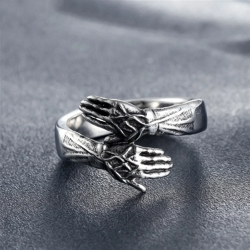 Anello gotico da uomo 41 mm Reaper Biker in acciaio inossidabile