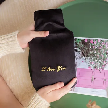 

Simple Velvet Hot Water Bag Warm Hand Treasure Explosion-proof Plush Irrigation Warm Uterus Hands Legs Arms for Girl Gifts