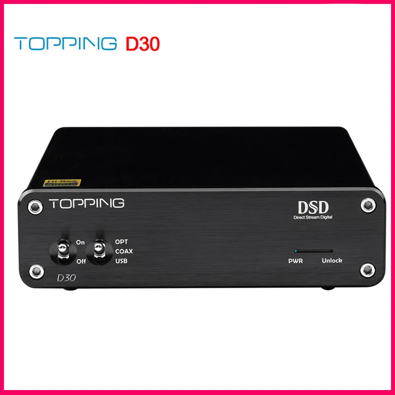 TOPPING D30 DSD аудио декодер USB коаксиальное Оптическое волокно XMOS CS4398 24 бит 192 кГц