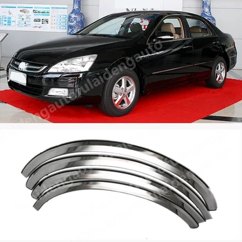 

4pcs Car Wheel Eyebrow Arch Trim Lips Fender Flares Protector For Honda Accord sedan 2003-2007 stainless steel Car Styling