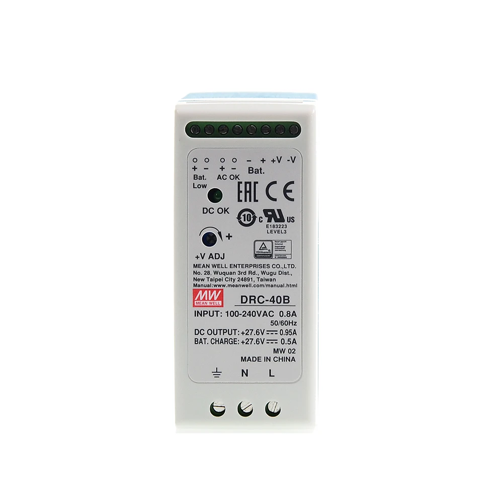 Бренд Mean Well представляет ДРК серии meanwell DIN Rail безопасности Питание 40/60/100W один Выход с Батарея Зарядное устройство UPS Функция