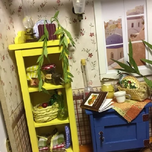 DIY фоторамка теплый рассвет деревянный кукольный домик мини мебель сборка