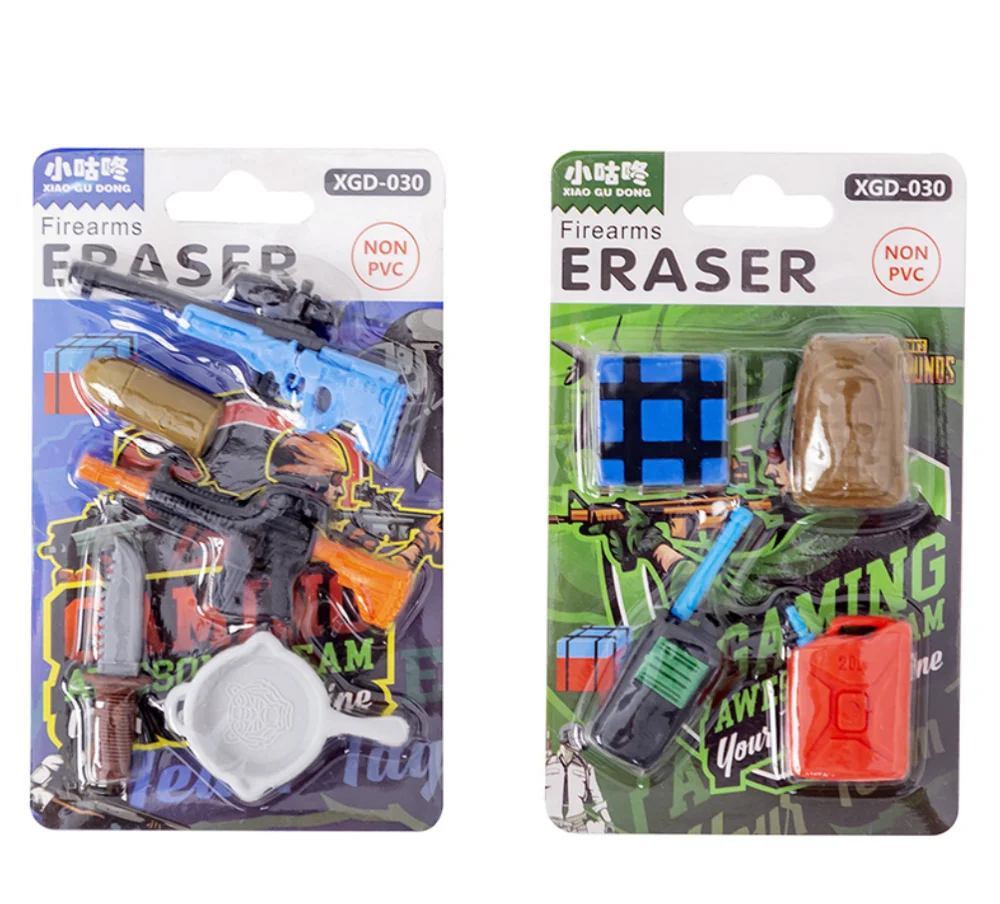 Novelty Cute Removable Gun Eraser Rubber Stationery Kids Student Toy