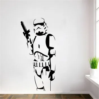 

Classic Stormtrooper Star Wars Wall Sticker 3D Removable Decal PVC Vinyl Mural DIY Home Decor for Kids Bedroom