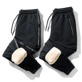 

Super Warm Winter Fleece Sweatpants Men Thicken Jogger Pants Male Streetwear Long Trousers Big Sizes 6XL 7XL 8XL