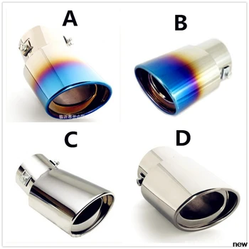 

styling Steel Auto Car Exhaust Muffler Tip pipe cover Tail For Ford C-MAX Flex B-MAX Atlas Five FG F-350 F-250 E-Series