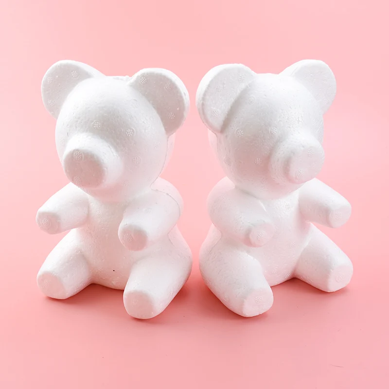 1pcs 20cm/30cm Artificial Flowers Foam Teddy Bear of Roses Mold DIY Gifts Polystyrene Styrofoam Wedding Valentine's Day Present