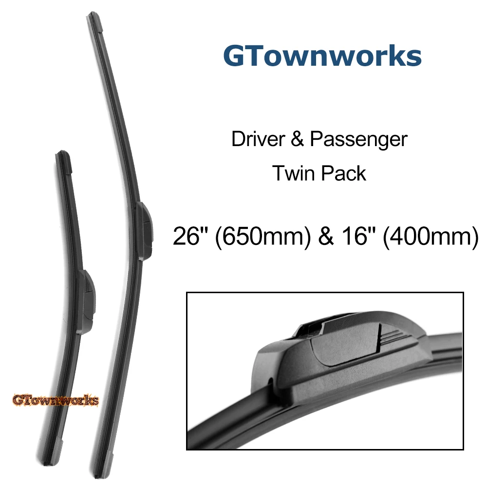 

Wiper Blades For Renault Koleos SUV 2017 2018 2019 U-Type hook Arm Windshield Rubber Wipers 26'' 16''