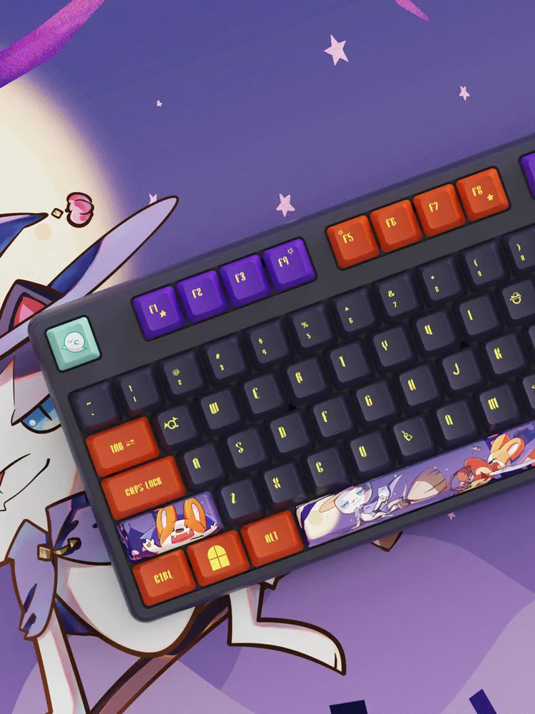 PBT Halloween theme keycap OEM/Cherry Profile Sublimation Mechanical Keyboard Key Cap pc keyboard