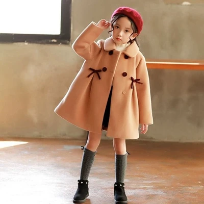 Style 2 Осенние куртки для маленьких девочек; Модное детское повседневное шерстяное пальто; детская зимняя верхняя одежда; теплые куртки принцессы для маленьких девочек - Цвет: Style 2