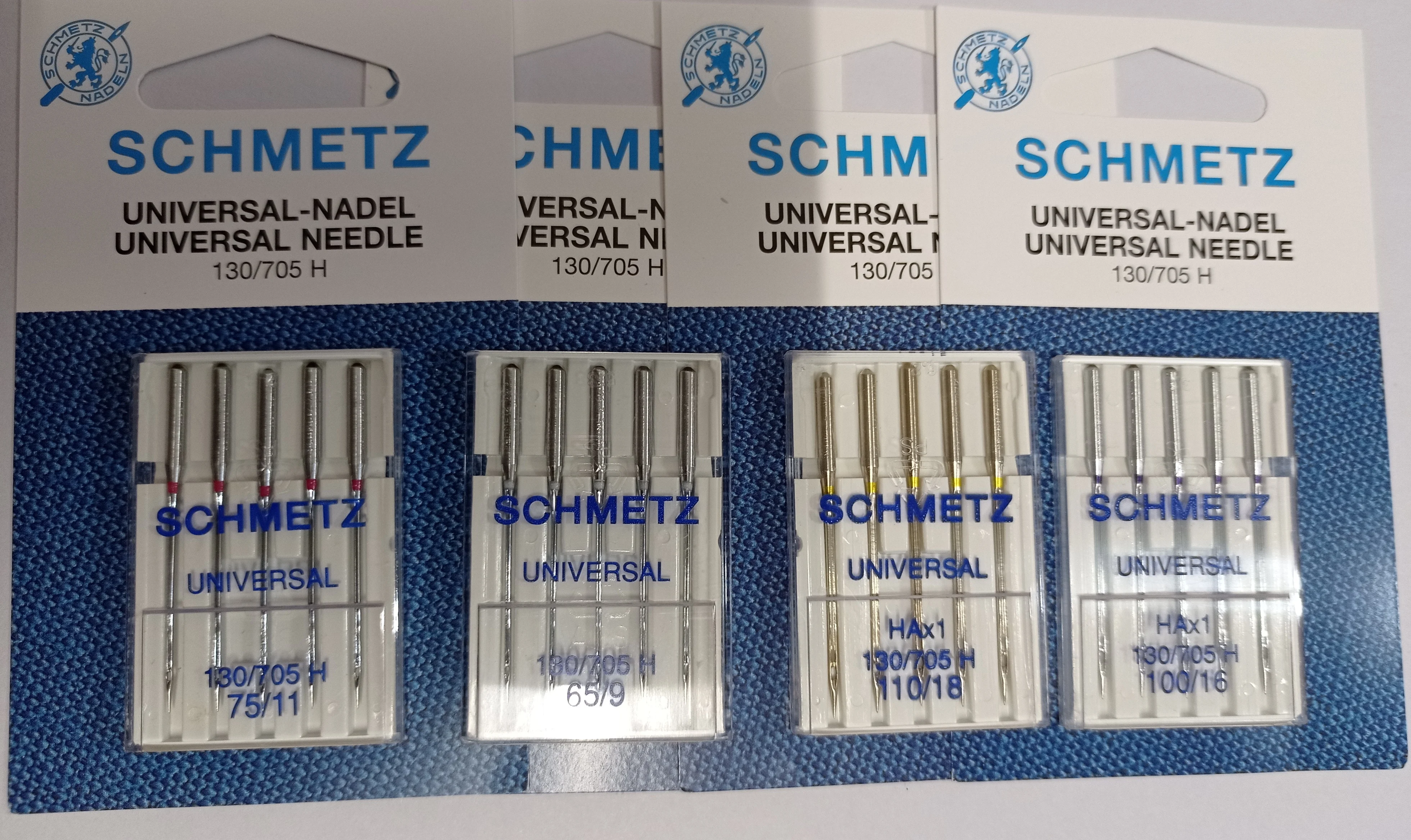 Sewing Machine Needles 5pcs SCHMETZ UNIVERSAL HA x 1 130/705H 15x1 Size #9 #11 #12 #14 #16 #18 For Singer Juki Brother Bernina Pfaff Janome