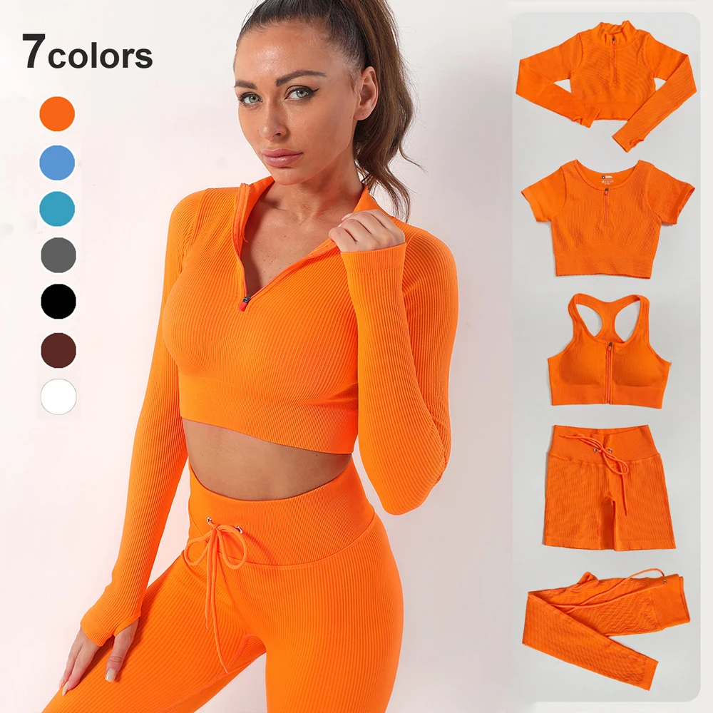 Yoga Set 2/3/5PC Women Workout Sportswear