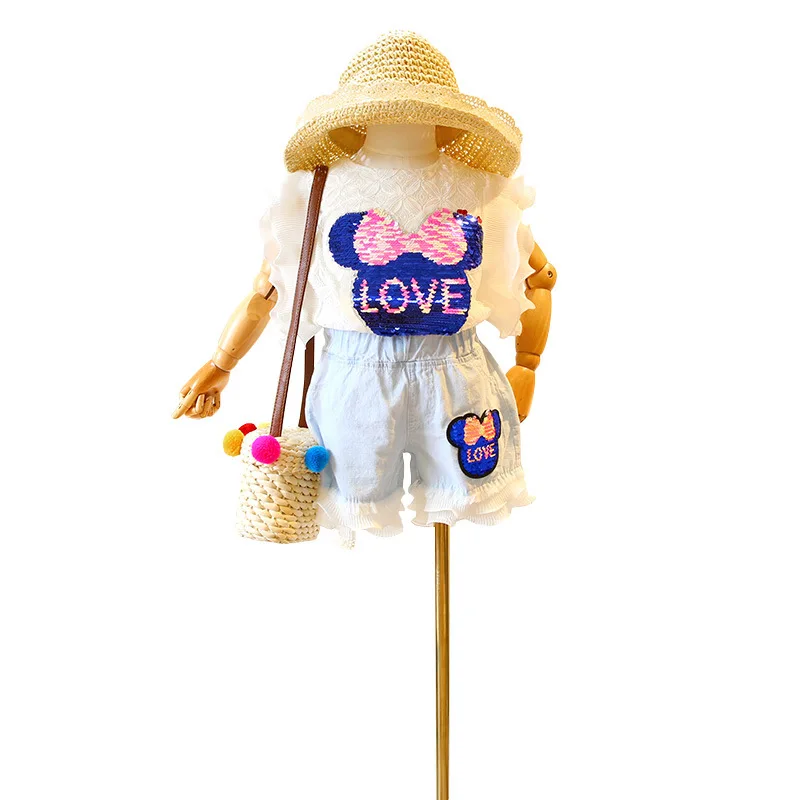 baby suit Gooporson Kids Clothes Summer Toddler Flower Hollow Out Top&shorts Baby Girls Clothing Set Korean Fashion Children Outfits pajamas for girls Clothing Sets