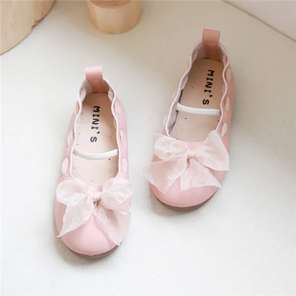Модные кружевные туфли принцессы для девочек; Повседневные Вечерние туфли на плоской подошве для девочек; размеры 21-30; детская обувь для малышей; обувь принцессы - Цвет: YunN- Pink S16