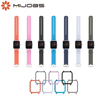 

For Amazfit Bip Strap Protector Case Kit for Huami Amazfit Bip Wrist Bracelet Wristbands Accessories Silicone PC Shell Bumper