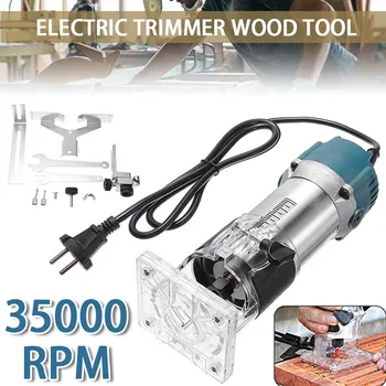 

800W Electric Hand Trimmer Wood Router Laminate Trimmer 30000RPM 220V Trim Edge Router Carpentry Woodworking Tool Set