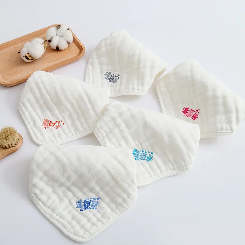  New Style Baby Face Towel 5 Packaged in the Shape of Bars Baby Bib 6-Layer Gauze Baby Handkerchief 