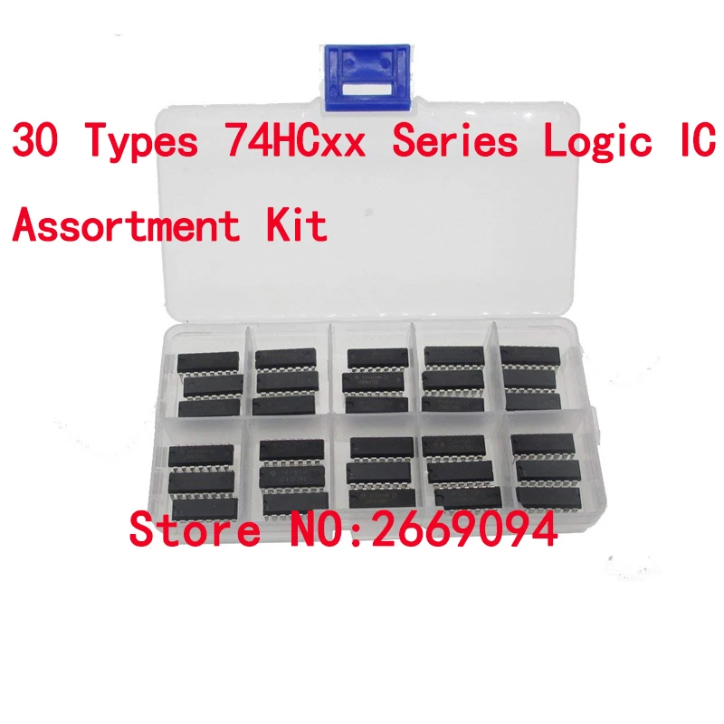 30 типов 74HCxx серии Logic IC Ассортимент Комплект, высокоскоростной Si-Gate CMOS IC