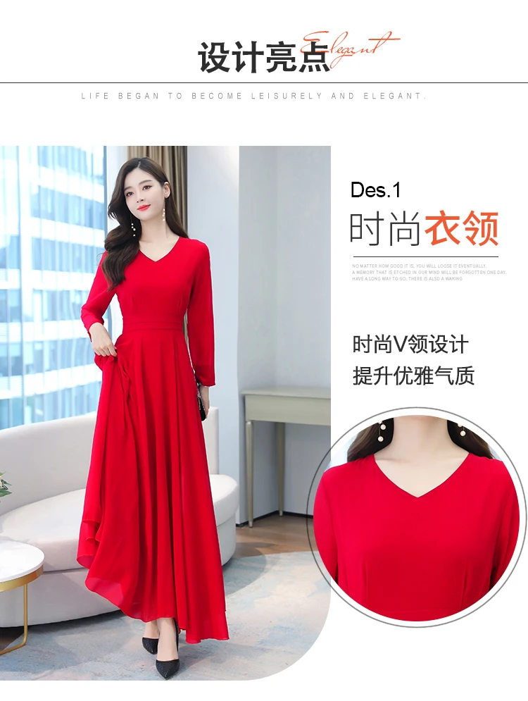 Autumn Winter Vintage Chiffon Boho Midi Dress 2020 4XL Plus Size Sexy Casual Maxi Dresses Women Party Long Sleeve Black Vestidos