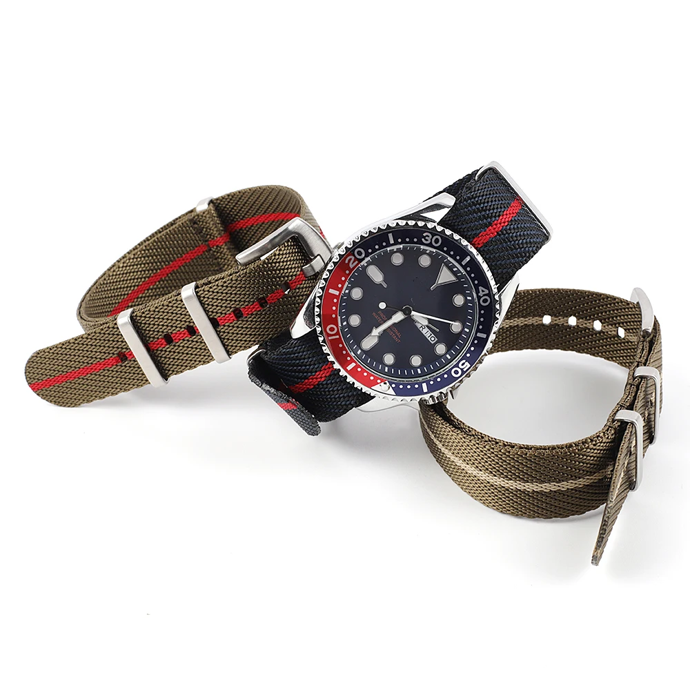 Nylon Nato Strap 20mm 22mm Stripe Watchband Replacement Watch Band Military Wristband Accessories For Tudor Nato Watch Strap