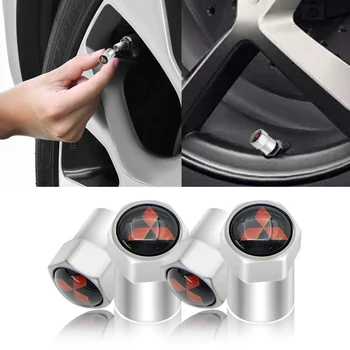 

4 pieces car wheel tire valves tire Air plugs holster For Mitsubishis ASX Lancer Pajero Outlander L200 EVO Lancer EX Pajero